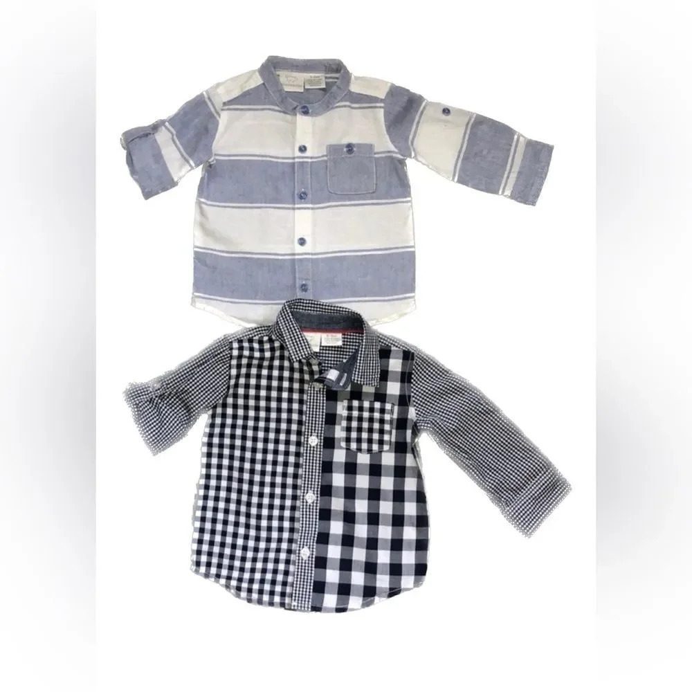Pair of dressy infant shirts
